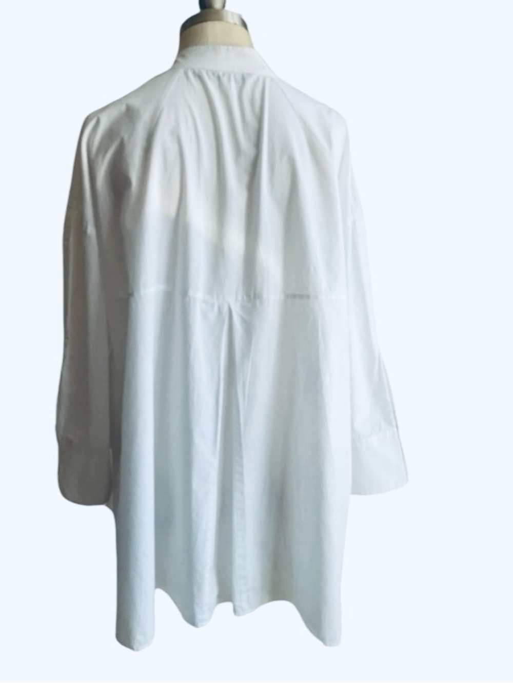 ZARA Jeweled Bug Blouse White Embroidered Oversized Smock Cotton Top Large NWT - Picture 6 of 10